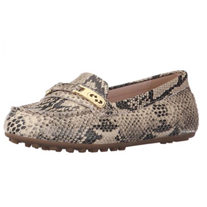Cole Haan Nwob! Beige Snake Print Loafers Slip-On